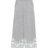 Pantaloni palazzo in cashmere con pizzo D475P304APPYU M2921 ERMANNO SCERVINO 