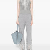 Pantaloni palazzo in cashmere con pizzo D475P304APPYU M2921 ERMANNO SCERVINO 