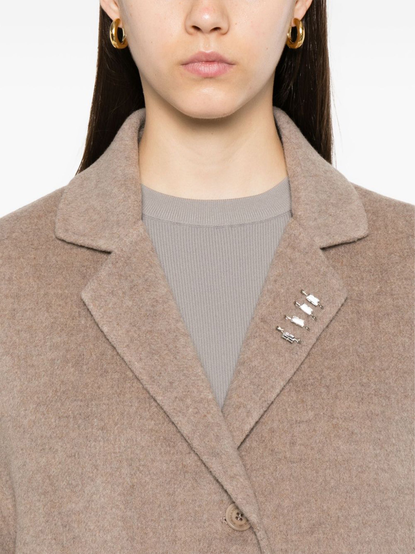 Cappotto lungo misto lana D476D301CBNHO M4703 ERMANNO SCERVINO 