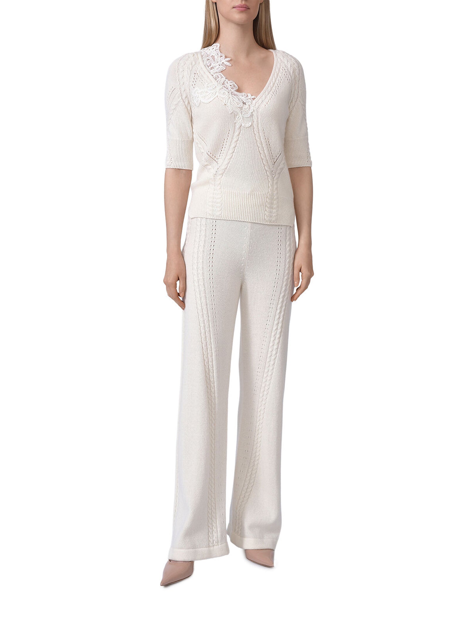 Top in lana e cashmere D474L503APNJG 10606 ERMANNO SCERVINO 