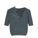 Top in lana e cashmere D474L503APNJG 84005 ERMANNO SCERVINO 