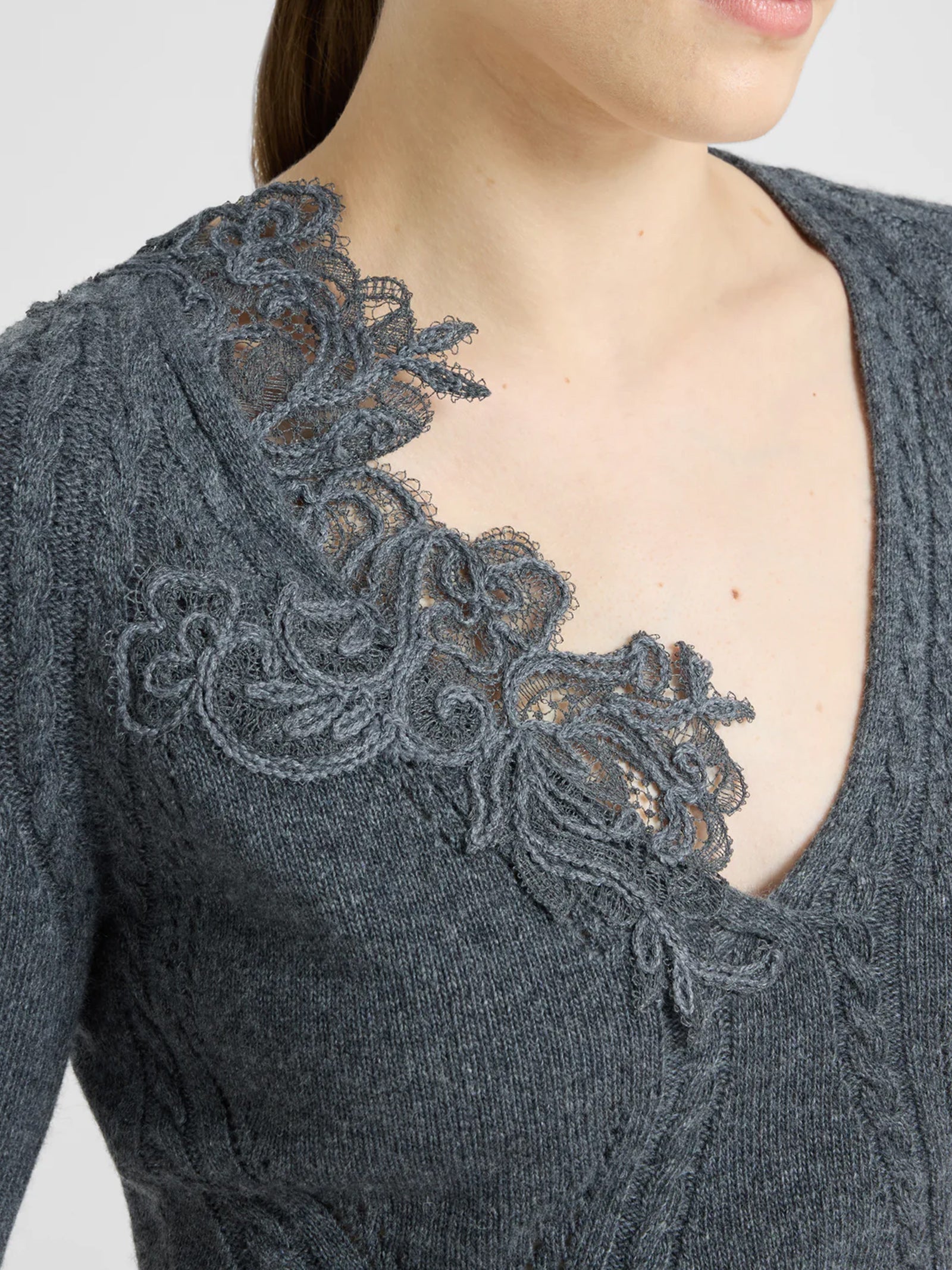 Top in lana e cashmere D474L503APNJG 84005 ERMANNO SCERVINO 