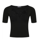 Top con finiture in pizzo D474M300SQW 95708 ERMANNO SCERVINO 