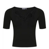 Top con finiture in pizzo D474M300SQW 95708 ERMANNO SCERVINO 