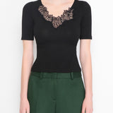 Top con finiture in pizzo D474M300SQW 95708 ERMANNO SCERVINO 