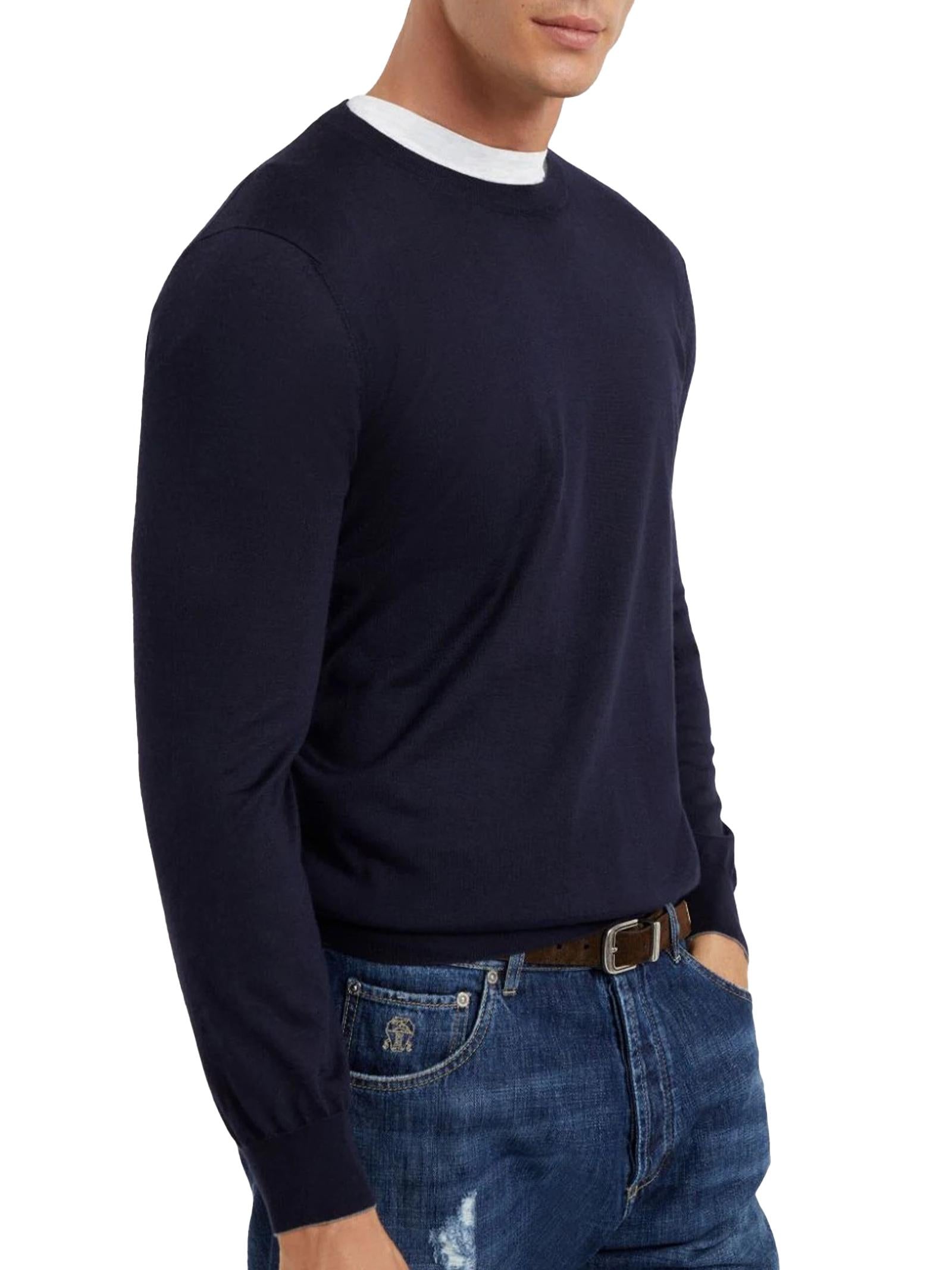 Maglia girocollo in cashmere M2300100 CW425 BRUNELLO CUCINELLI 