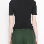Top con finiture in pizzo D474M300SQW 95708 ERMANNO SCERVINO 