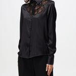 Camicia in raso D454K605TBW 95708 ERMANNO SCERVINO 