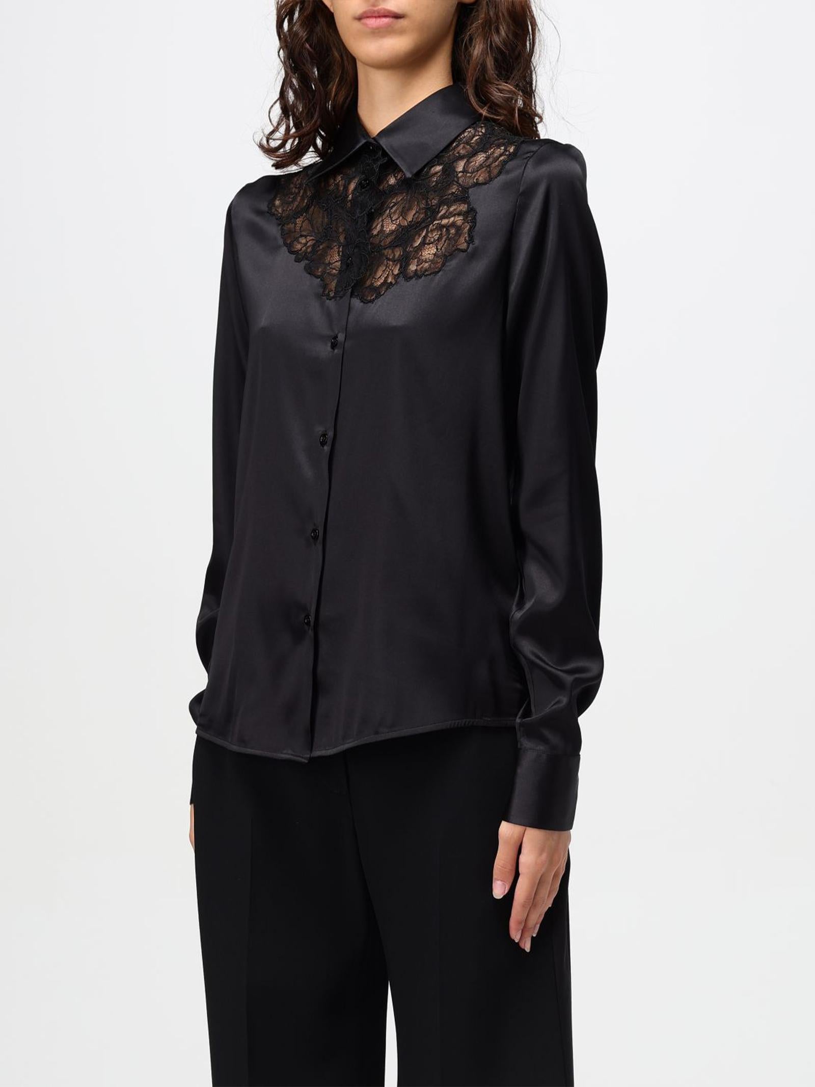 Camicia in raso D454K605TBW 95708 ERMANNO SCERVINO 
