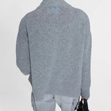 Cardigan scollo a V in cashmere con pizzo D475N304APKFX M2921 ERMANNO SCERVINO 