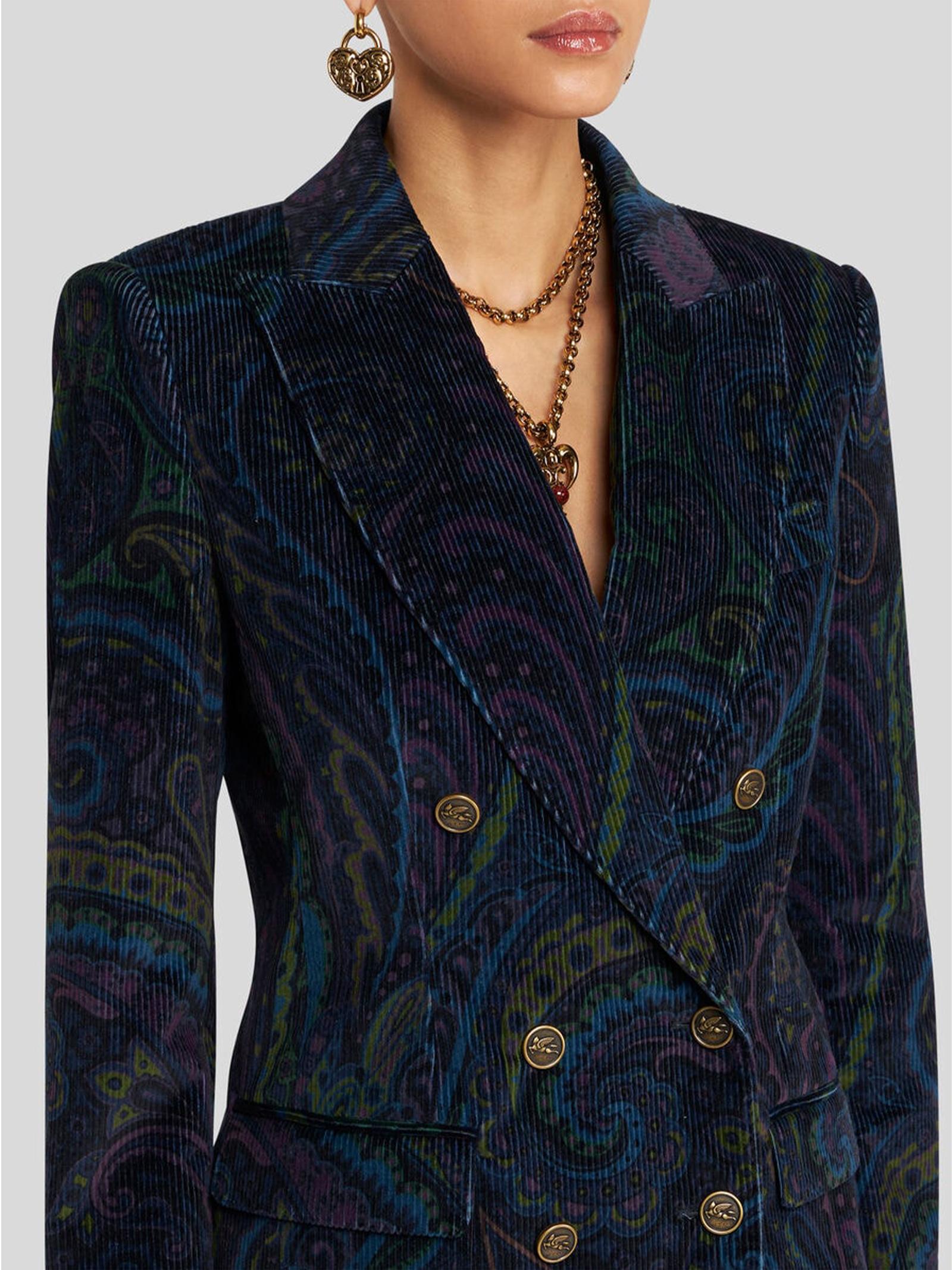 Giacca doppiopetto in velluto WRCA001099SAEE3 X0887 ETRO 