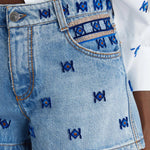 Shorts denim con ricamo D467P324RCFKV 94037 ERMANNO SCERVINO 