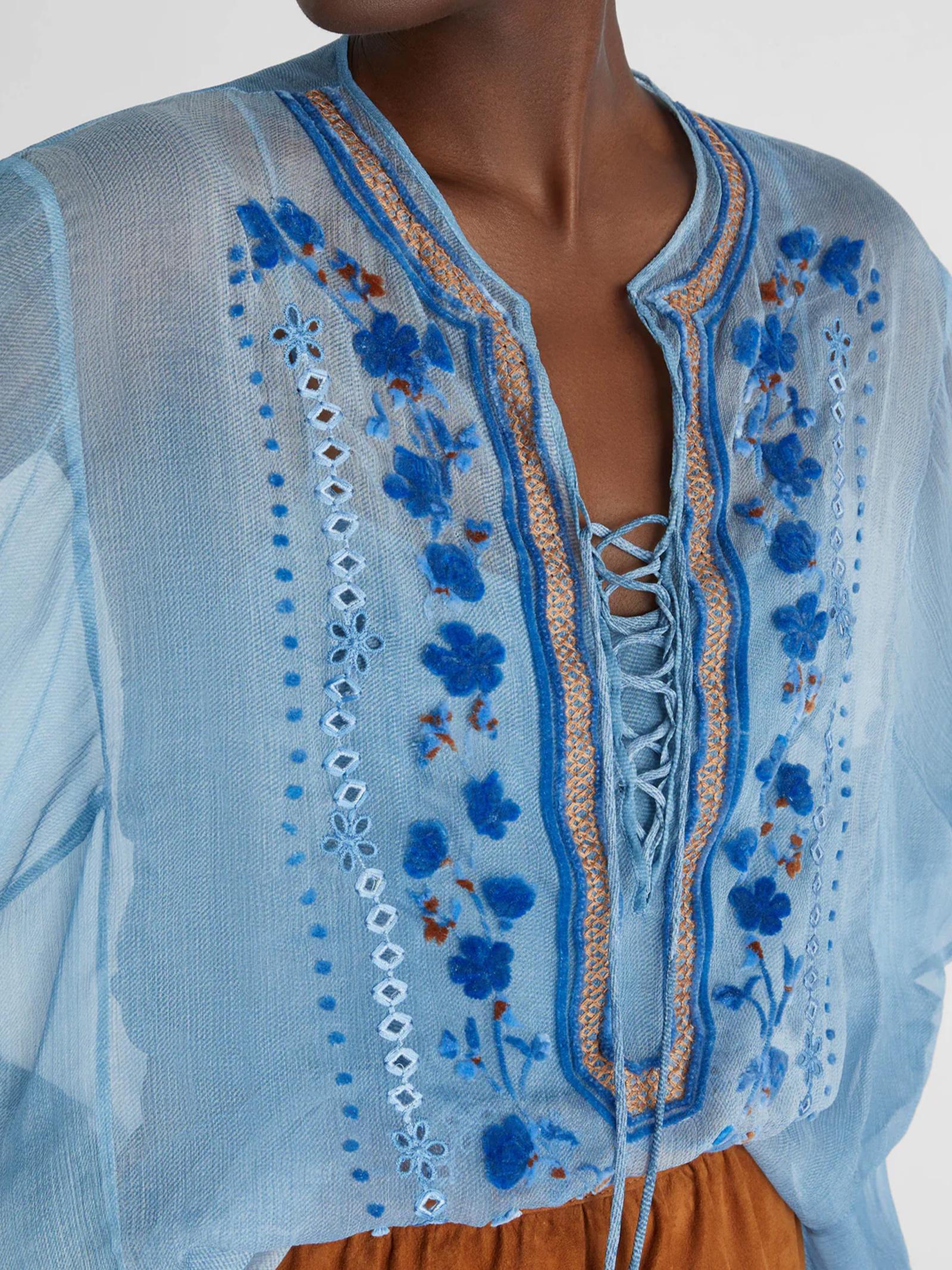 Kaftano corto con ricamo D462K406CSFWB S4217 ERMANNO SCERVINO 