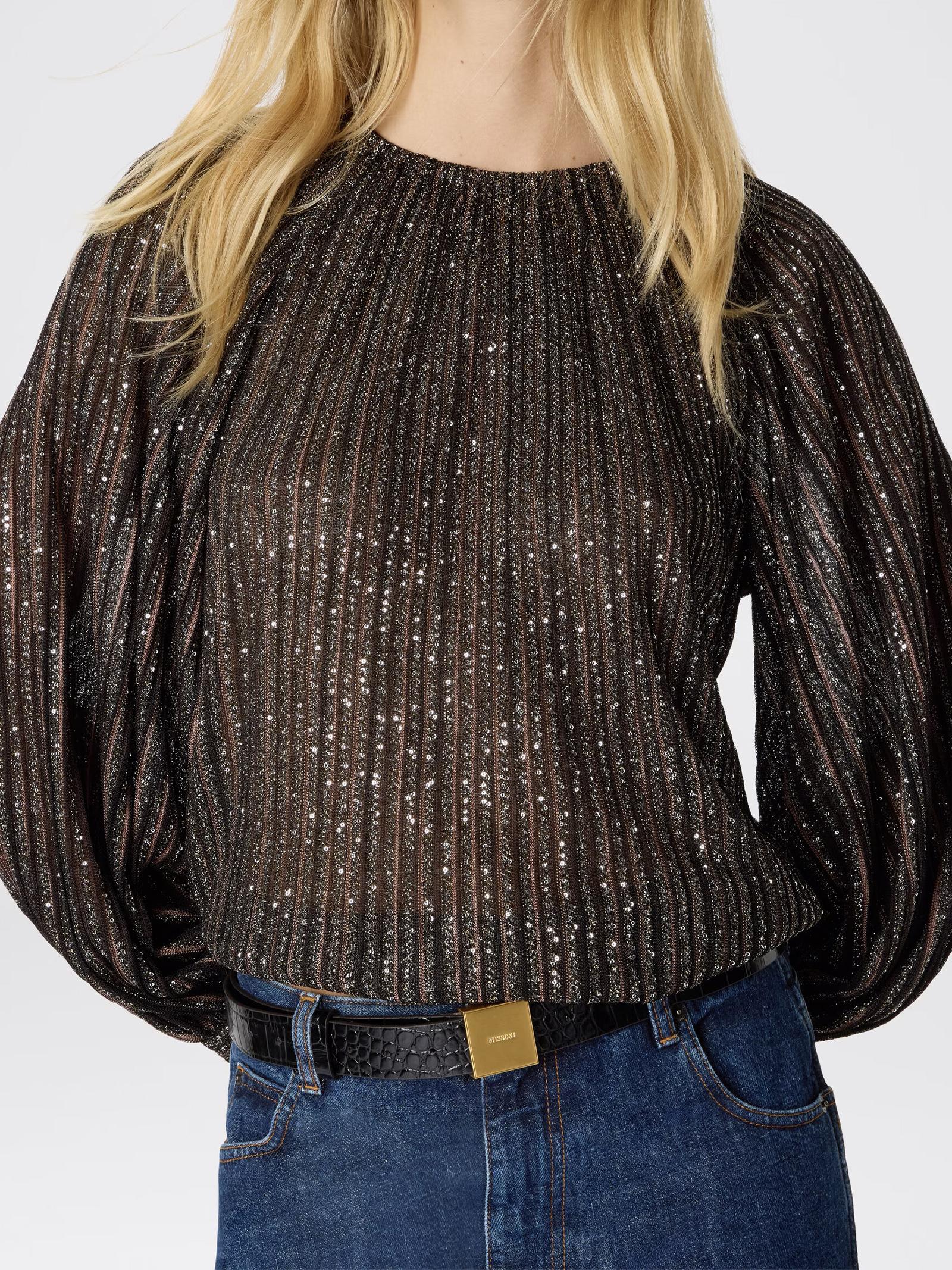 Maglia girocollo lamé DS25WN17BK01CL S80E3 MISSONI 
