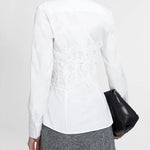 Camicia in popeline di cotone D472K363BQP 10601 ERMANNO SCERVINO 