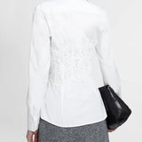 Camicia in popeline di cotone D472K363BQP 10601 ERMANNO SCERVINO 