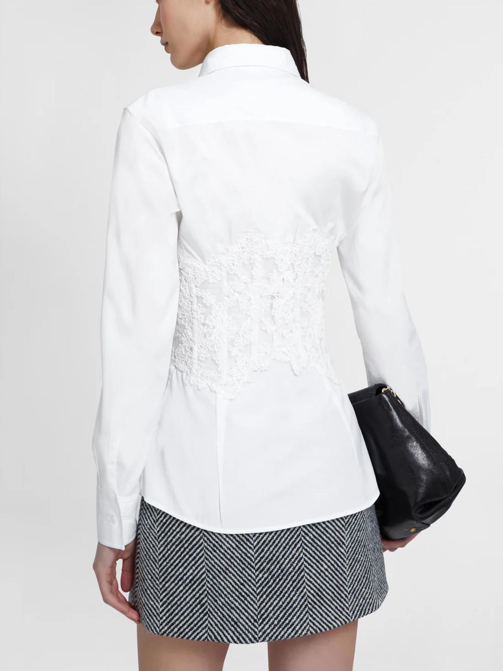 Camicia in popeline di cotone D472K363BQP 10601 ERMANNO SCERVINO 