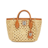 Borsa mini shopping con logo inciso D463S352FMRDM 30815 ERMANNO SCERVINO 