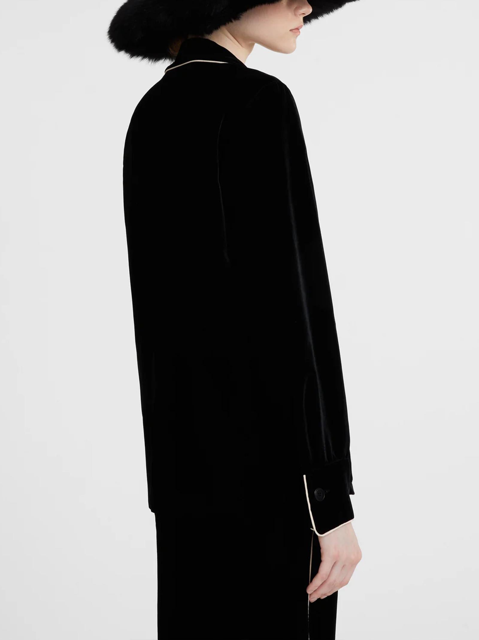 Blusa in velluto D472I700QVJ 95708 ERMANNO SCERVINO 