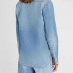 Camicia denim con ricamo a fiori D462K318TZD 94037 ERMANNO SCERVINO 