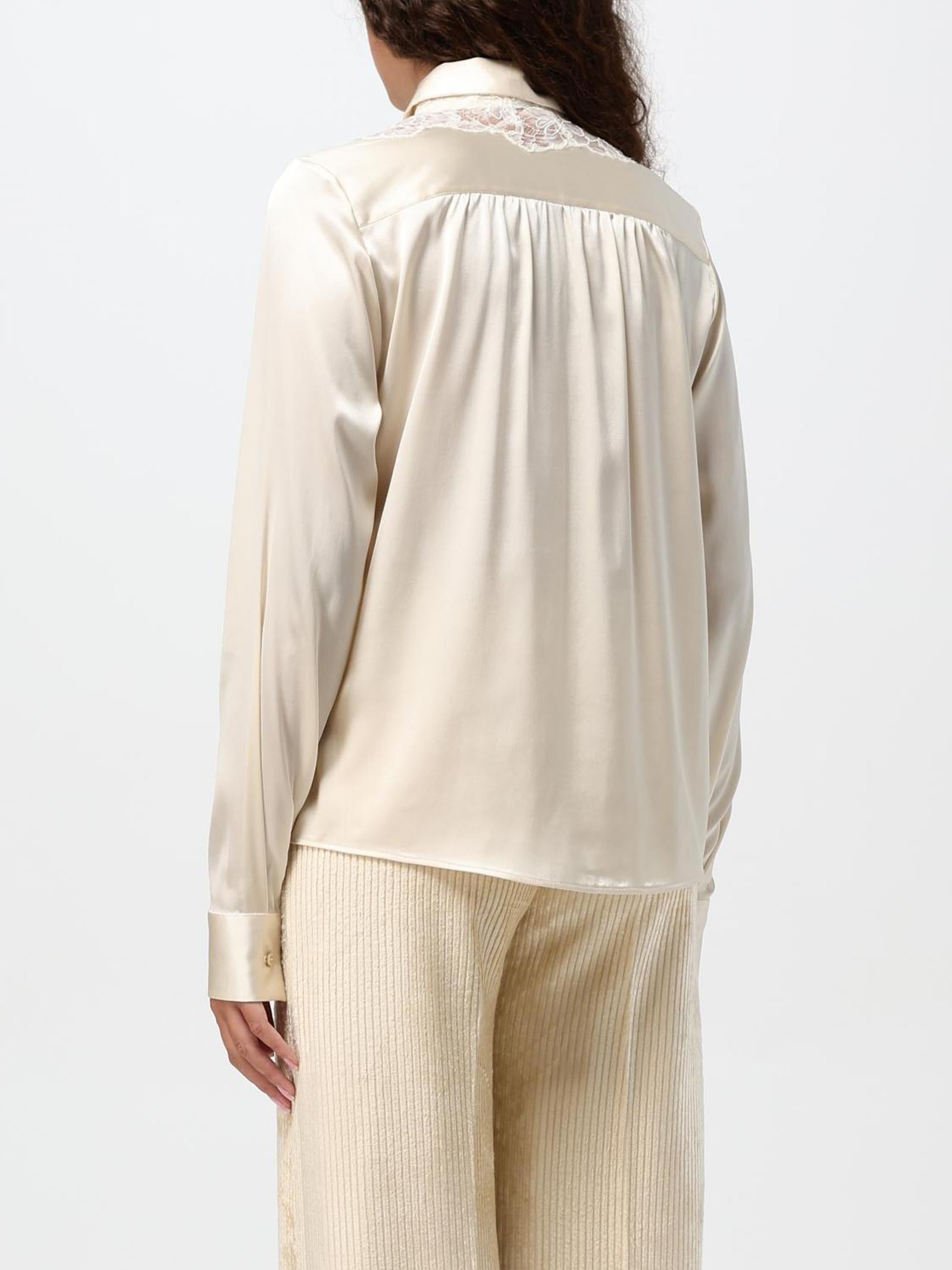 Camicia in raso D454K605TBW 10602 ERMANNO SCERVINO 
