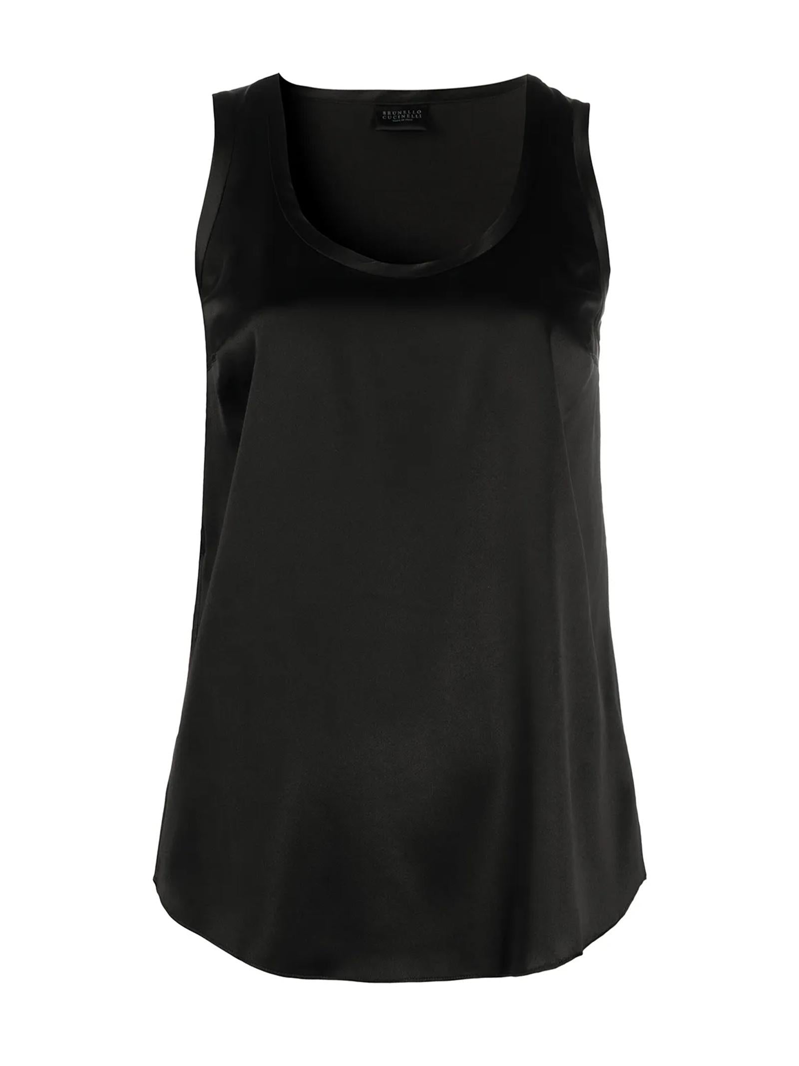 Top in raso di seta M0C59E0600 C101 BRUNELLO CUCINELLI 