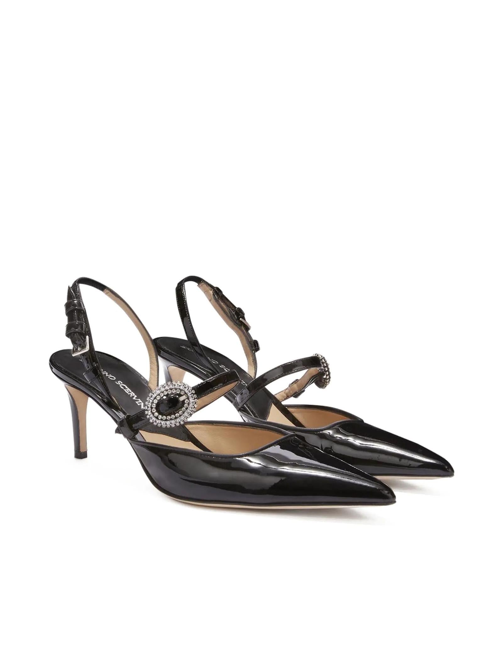 Slingback in vernice con gioiello D478Z350WNP 95708 ERMANNO SCERVINO 