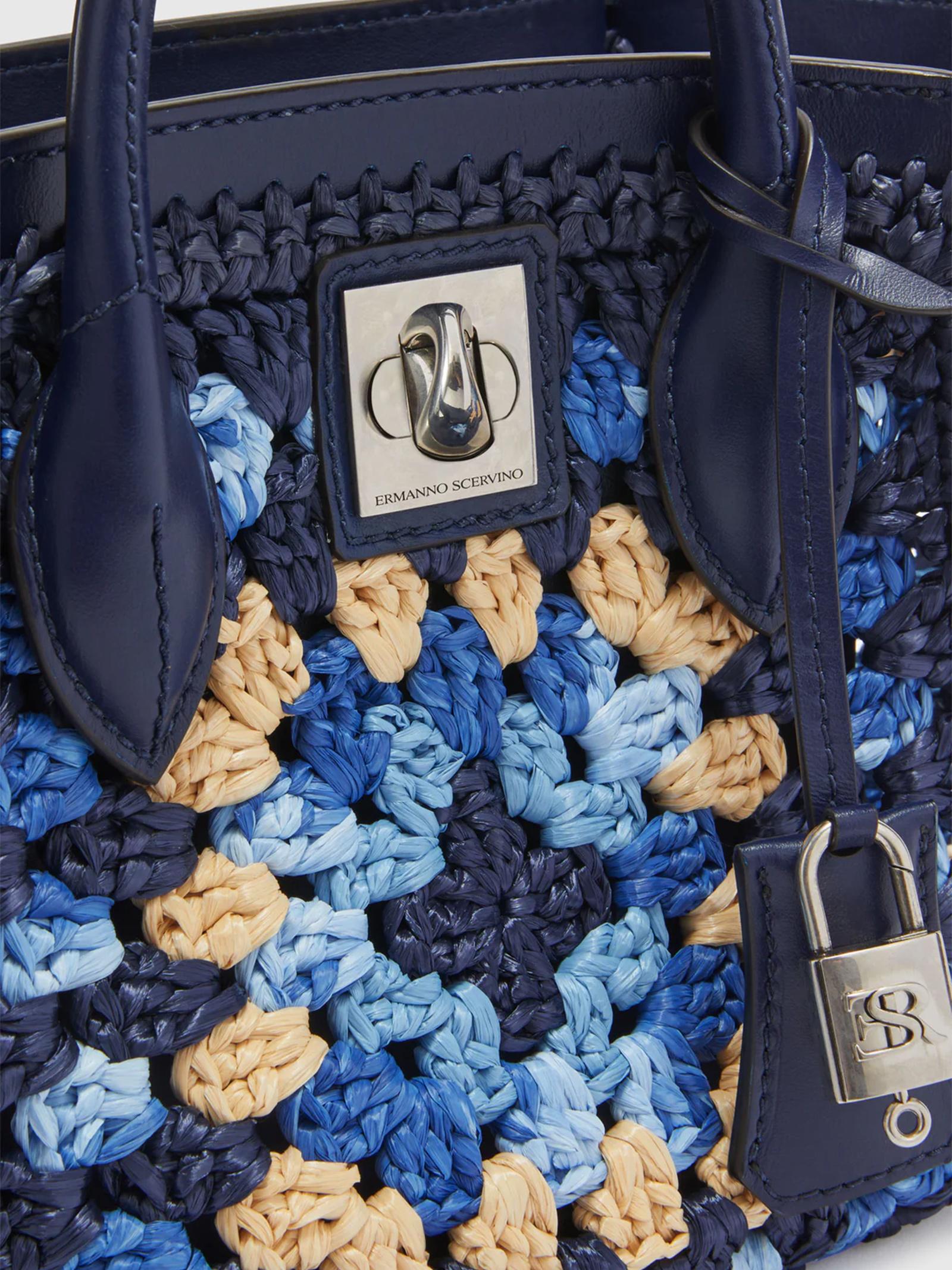Borsa min shopping con logo inciso D463S352FMRDM B4623 ERMANNO SCERVINO 