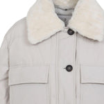 Piumino con collo in shearling MG5017688 C7958 BRUNELLO CUCINELLI 