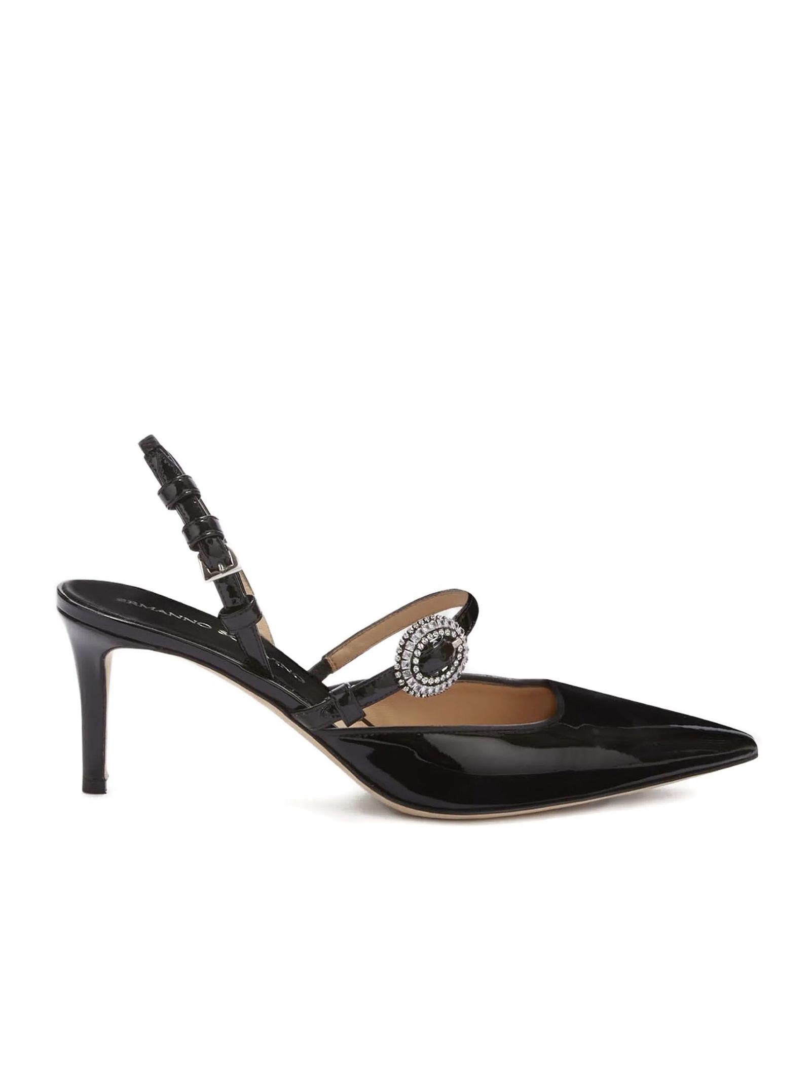 Slingback in vernice con gioiello D478Z350WNP 95708 ERMANNO SCERVINO 