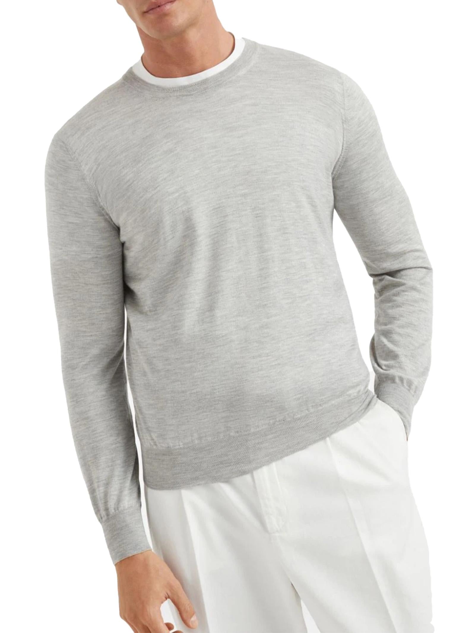 Pullover cashmere e seta M2300100 CD408 BRUNELLO CUCINELLI 