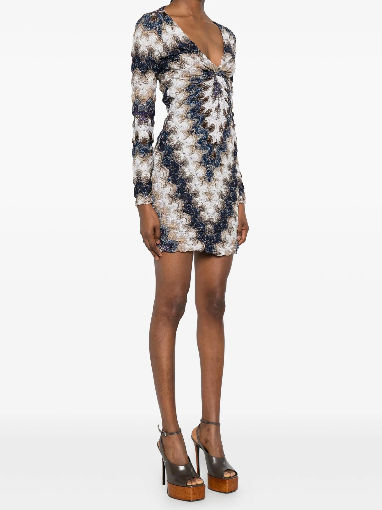 Abito corto scollo V DS26SG43BR015J S72RA MISSONI 