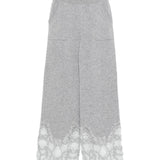 Pantaloni palazzo in cashmere con pizzo D475P304APPYU M2921 ERMANNO SCERVINO 