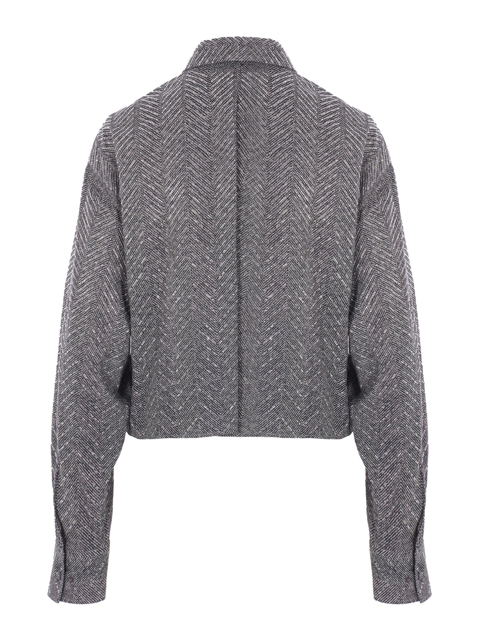 Camicia corta con strass D472K323CTZFY S4706 ERMANNO SCERVINO 