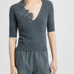 Top in lana e cashmere D474L503APNJG 84005 ERMANNO SCERVINO 