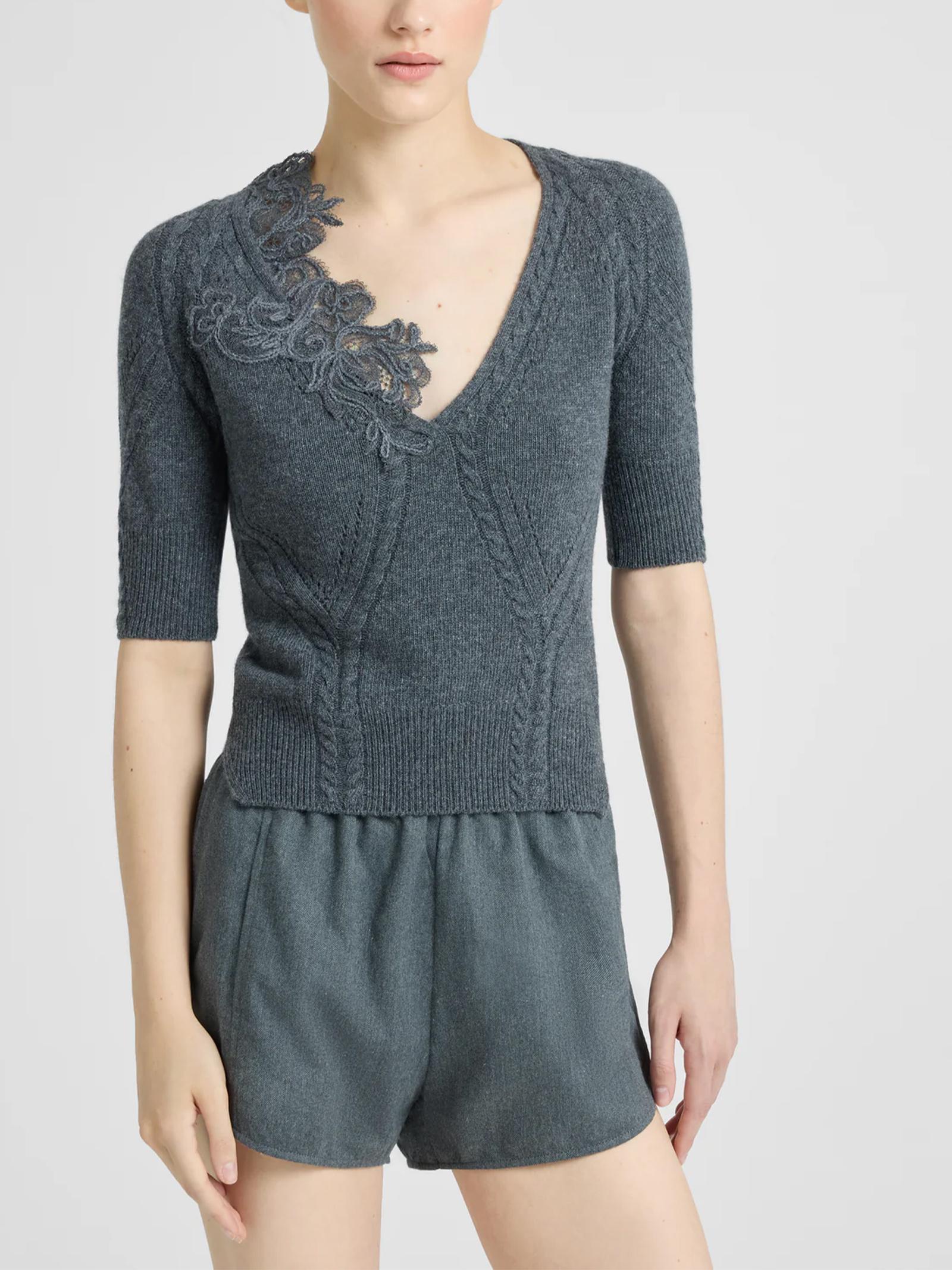 Top in lana e cashmere D474L503APNJG 84005 ERMANNO SCERVINO 