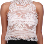 Top in pizzo D472L312EOI 10602 ERMANNO SCERVINO 