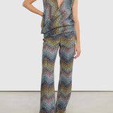 Pantalone in viscosa lamé DS26SI0GBC0065 SMSNS MISSONI 