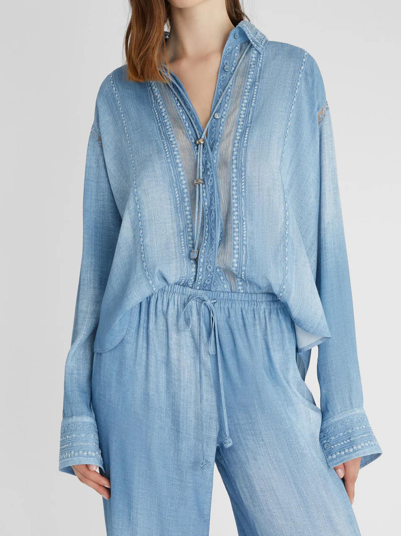 Camicia con ricamo D462K347EMY S4217 ERMANNO SCERVINO 