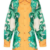 Camicia in seta a fiori