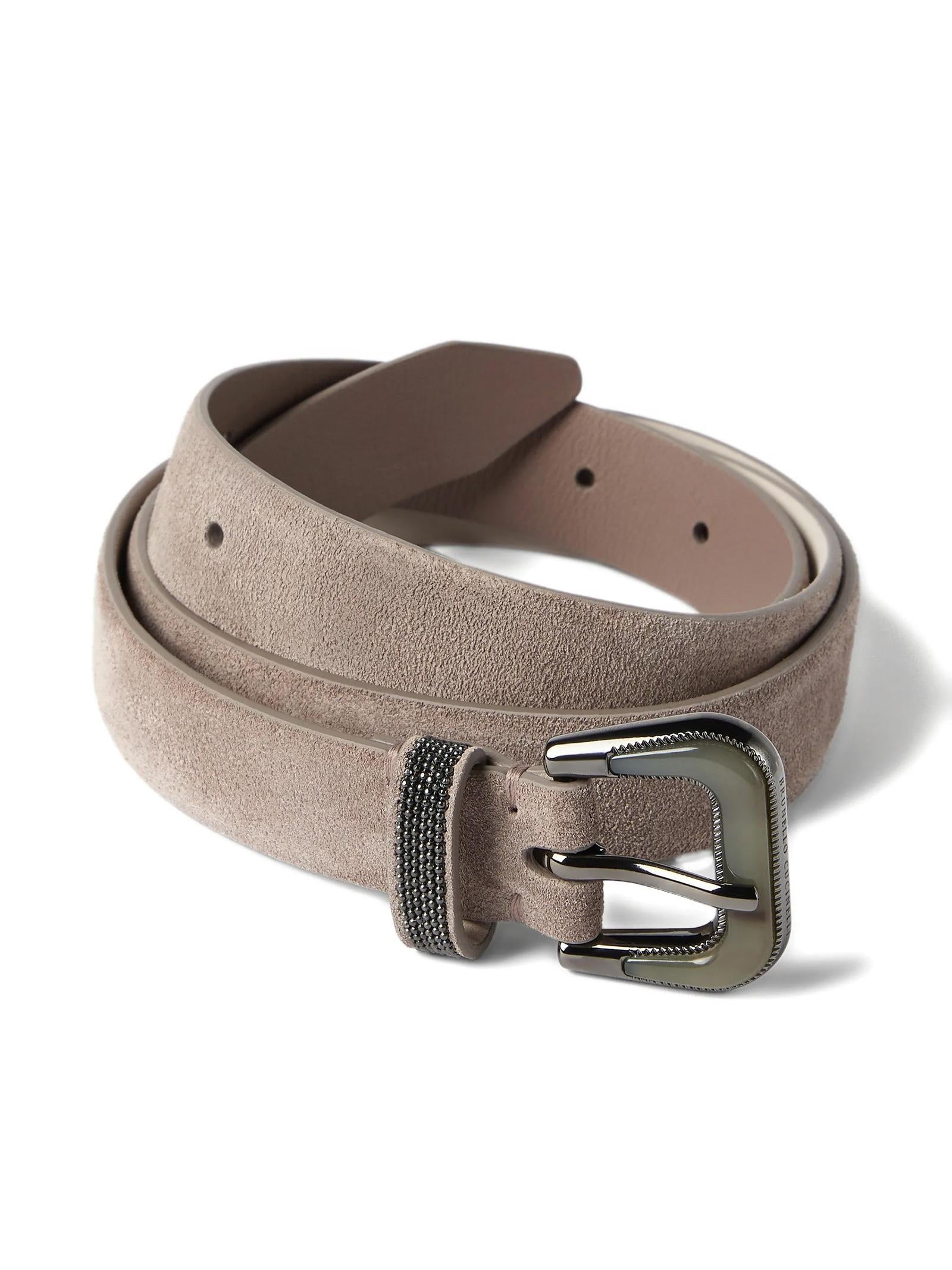 Cintura in pelle scamosciata M0DELC297 C8849 BRUNELLO CUCINELLI 