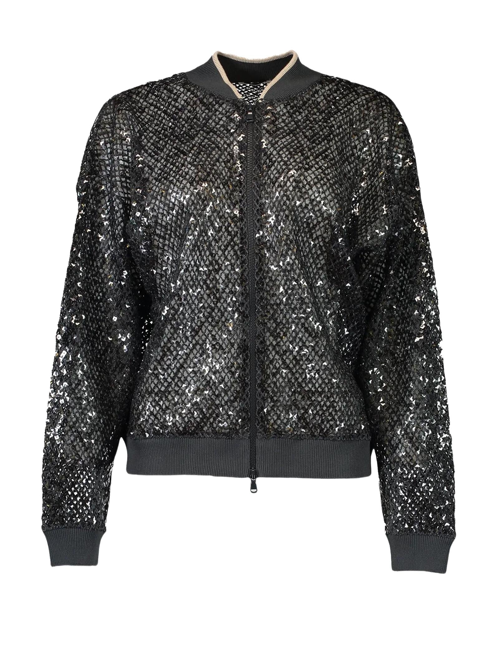 Giubbotto bomber in maglia MRTR20906 CYD30 BRUNELLO CUCINELLI 