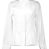 Camicia in popeline di cotone D472K363BQP 10601 ERMANNO SCERVINO 