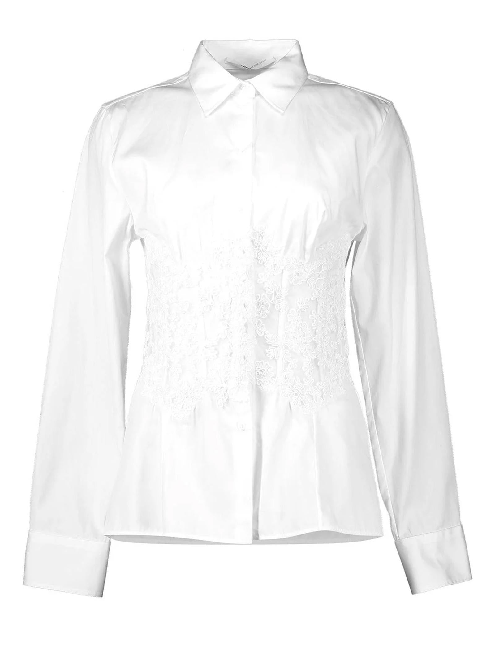 Camicia in popeline di cotone D472K363BQP 10601 ERMANNO SCERVINO 