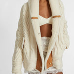 Cardigan-cappotto in lana merino D475D304SHQTX 14800 ERMANNO SCERVINO 