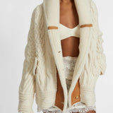 Cardigan-cappotto in lana merino D475D304SHQTX 14800 ERMANNO SCERVINO 