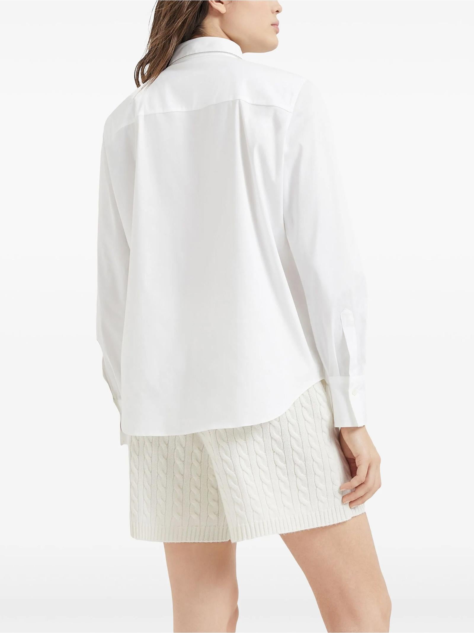 Camicia stretch con Shiny Collar M0091MA606 C159 BRUNELLO CUCINELLI 
