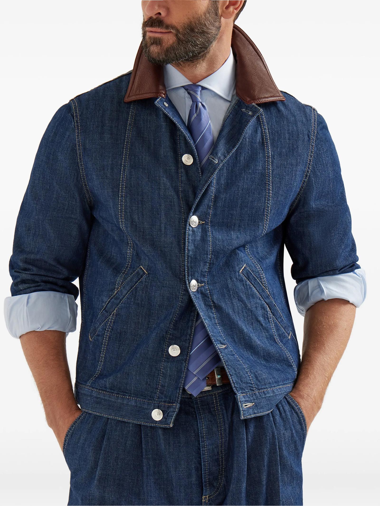 Giubbino in denim MH2636914 COH51 BRUNELLO CUCINELLI 