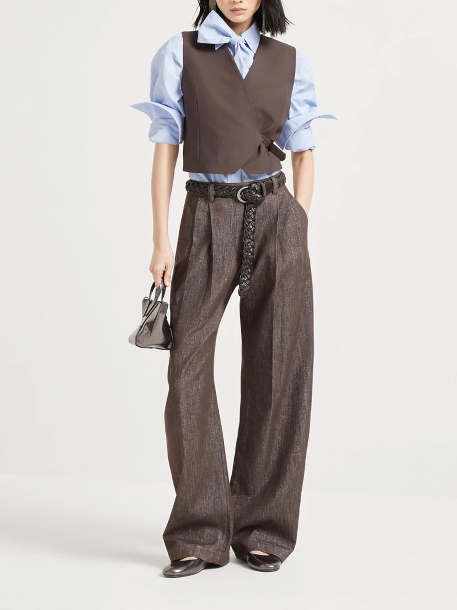 Camicia in popeline di cotone MH772MY526 C172 BRUNELLO CUCINELLI 