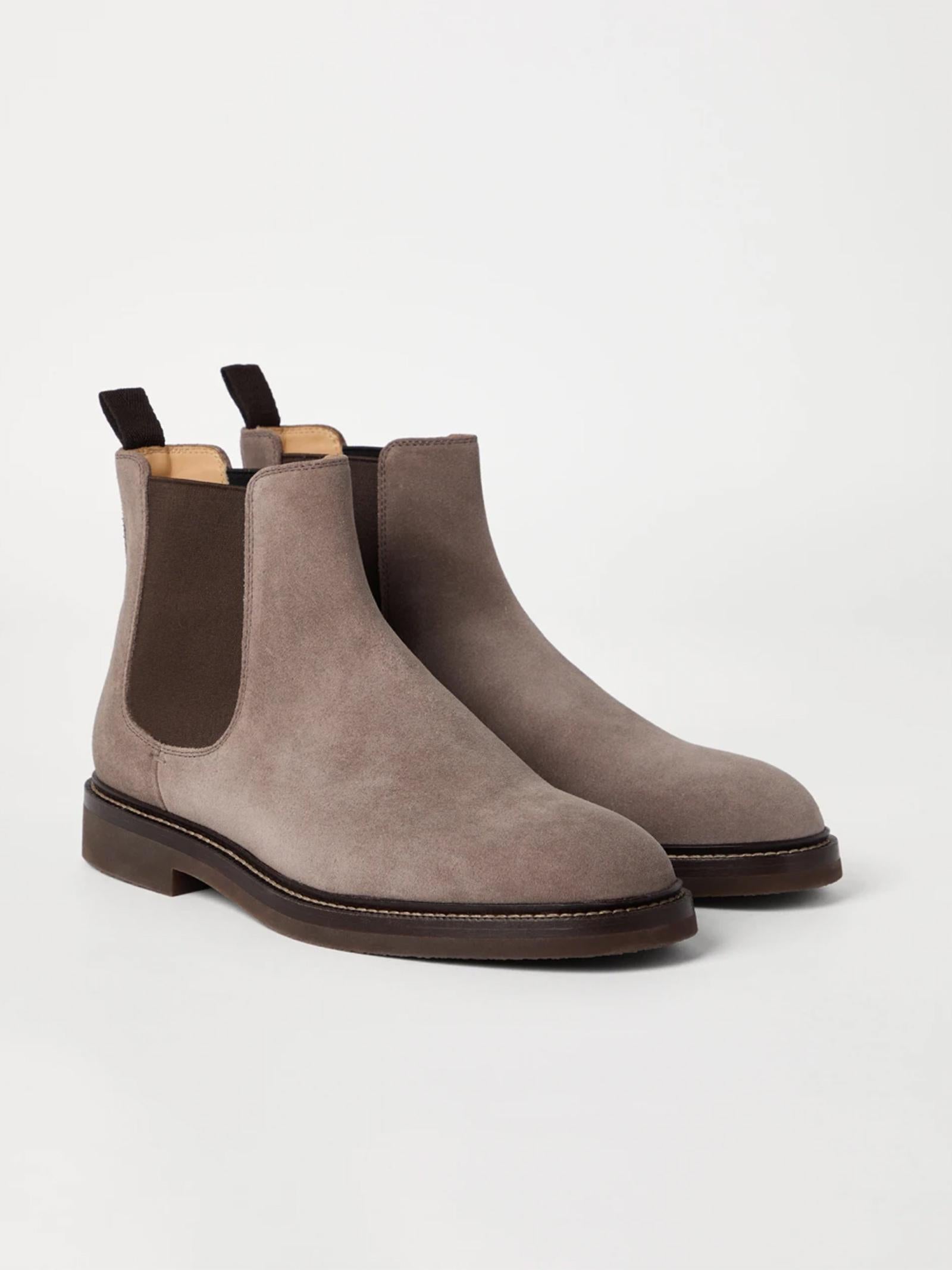 Stivaletti in camoscio MZUPEAE818 C2637 BRUNELLO CUCINELLI 